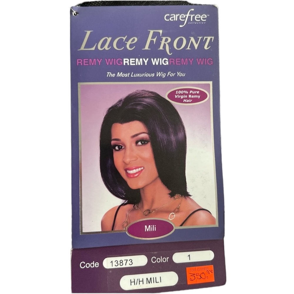 NWOT Care Free Collection 100% remy wig made with real hair black short bob cut